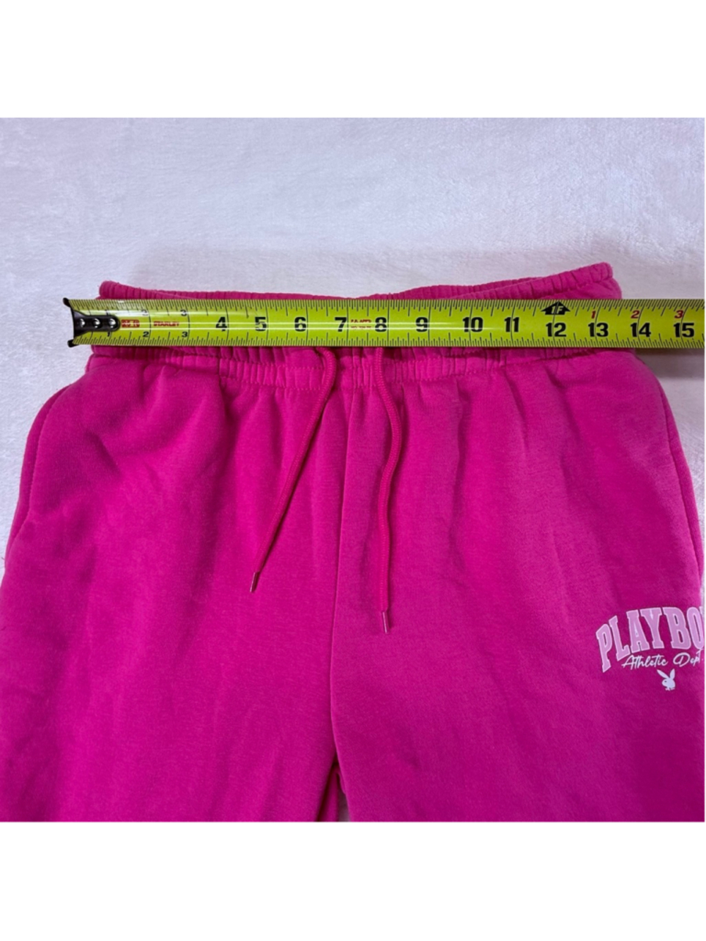 Women's Playboy Pink V-Neck Sweatshirt & Joggers Sweatpants Set Medium Soft - Picture 15 of 16